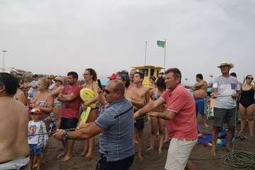 Chinchorro y varada del pescado pasados por agua (Foto TA)